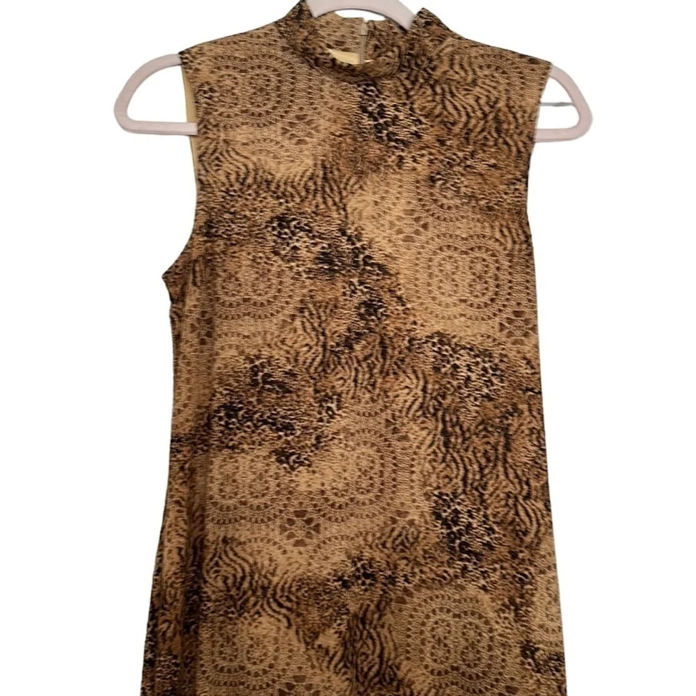 Joseph Ribkoff maxi full length dress animal print pattern mob wife luxury sz 10 - Picture 6 of 9